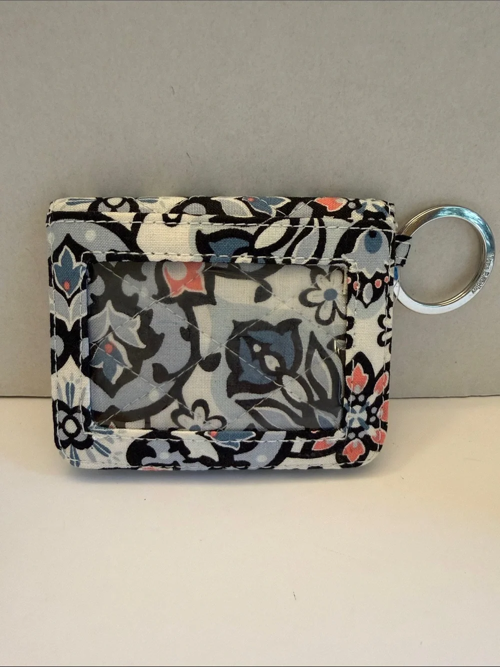 Vera Bradley Lisbon Medallion ID Card Holder with Key Ring